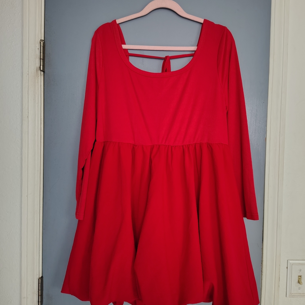 Red Long Sleeve Dress